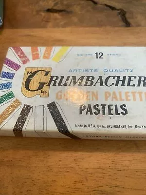 Vintage Grumbacher Golden Palette Pastels Set 12 Boxed • $11