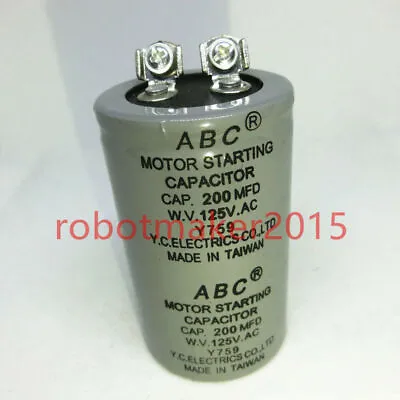 ABC CD60 Motor Starting Capacitor 200MFD 200UF 125VAC HVAC 125V High Quality • $9.69