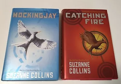 The Hunger Games 2+3 Mocking Jay Catching Fire HC Books Dustjackets FREEPOST • $34.99