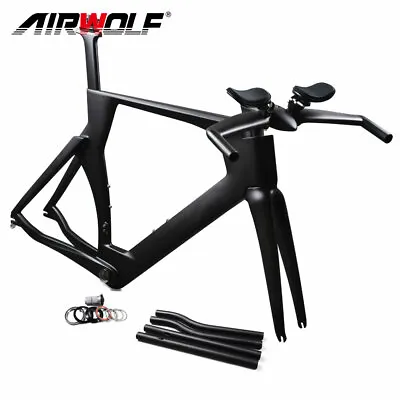 51/54/57cm Carbon Frame Time Trial Triathlon Bike TT Bicycle Frameset Handlebars • $1199
