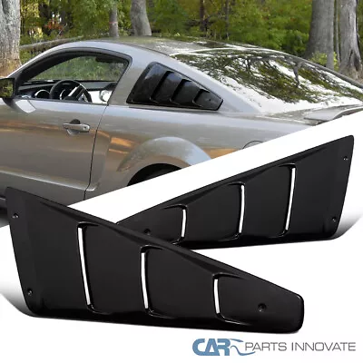 Fits 05-14 Ford Mustang GT Roush Black 1/4 Quarter Window Louvers • $27.04