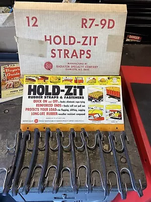 Vintage Advertising Display Hold Zit Straps NOS With Bungees (garage Oil Sign) • $57