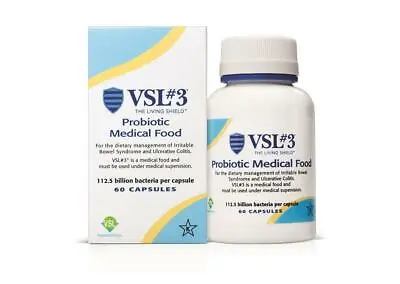 VSL #3 - 112.5 CFU - Probiotic - 60 Capsules - Newest Expiration! • $99