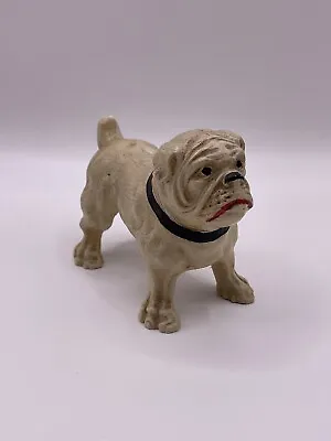 Vintage Old English Bulldog Figurine Painted Trinket Decor • $30