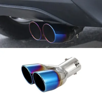 Car Dual Exhaust Pipe Tail Muffler Tip Stainless Steel For Chevy Silverado 1500 • $14.02