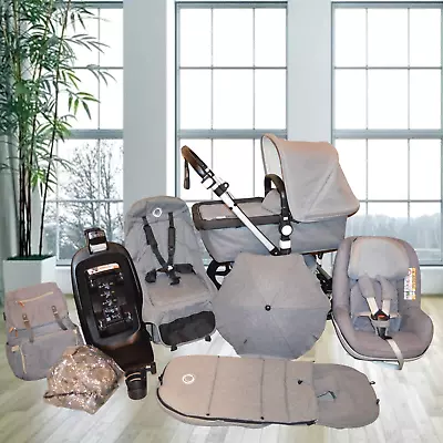 Bugaboo Cameleon 3 Grey Melange Classic+ Special Edition Pram Stroller Package • £370