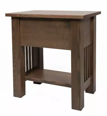 Amish End Table Nightstand Side Table Mission Style Quarter Sawn Oak USA • $675