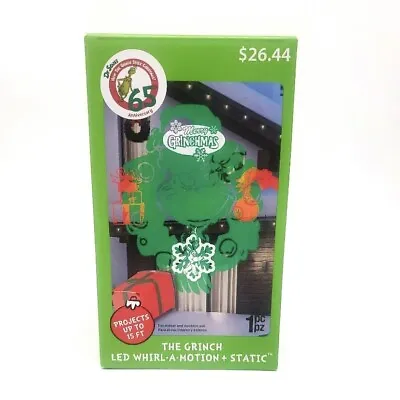 Christmas Grinch LED Light Show Projector Whirl A Motion XMAS Outdoor Lighting • $18.95