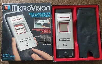 Boxed MB MicroVision 1979 Computer Game System+Block Buster Spares Or Repair • £10