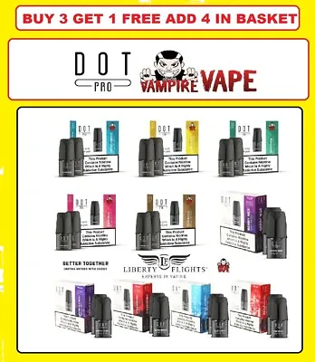 Dot Pro Refill Pods By Vampire Vape Best Pinkman & Heisenberg BUY 3 GET 1 FREE • £5.95