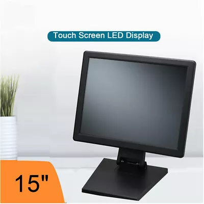 15  For Bar Touch Screen Monitor POS LCD Display LED Touchscreen Monitor USB VGA • $135