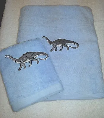 £14 • Buy Personalised Dinosaur Towel Set Christmas Gift Hand Towel And Face Cloth