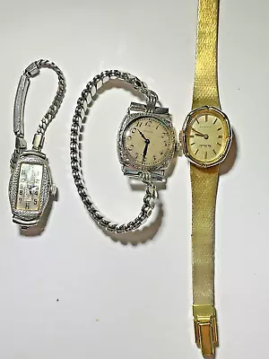 3 Vintage Lady's WRISTWATCHES - Bulova Elgin Van Berschot • $18.99