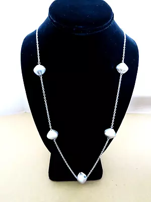 JACMEL MAURITIUS Sterling Silver 9.25 Beaded Necklace • $57.95