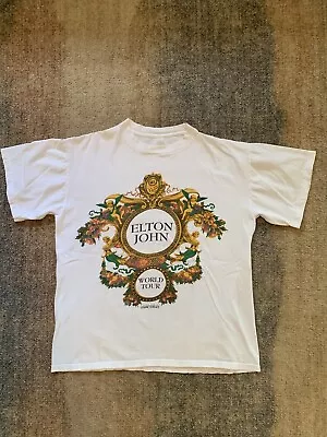 Vintage Elton John Gianni Versace Tour T Shirt 90’s Size Large • $65