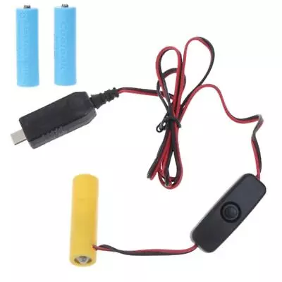 USB C Power Converter Cable AA Battery Eliminator Replace 3pcs 1.5V AA Battery • $6.09