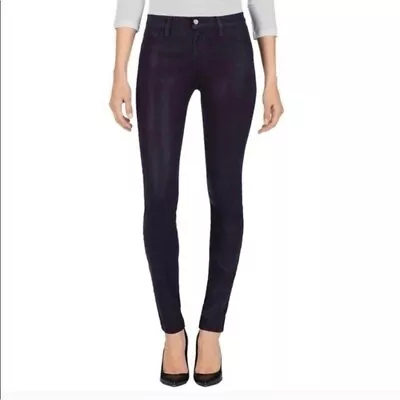 J Brand Super Skinny Jeans In Lacquered BlackBerry Size 25 • $27.29