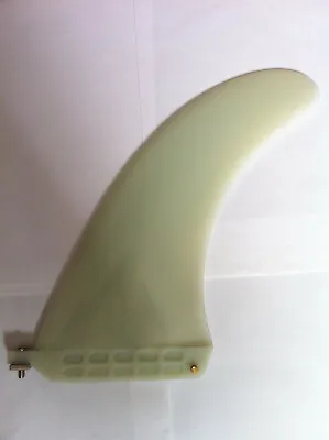 Surfboard Longboard Fin 8  Neutral Dolphin + Free Screw & Bolt Sup Mal New! • £15.99