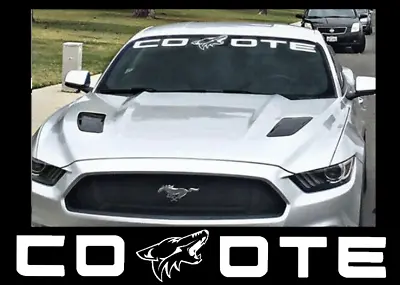 COYOTE Windshield Banner Fits Ford Mustang Vinyl Decal Sticker White Red Blue • $14.99