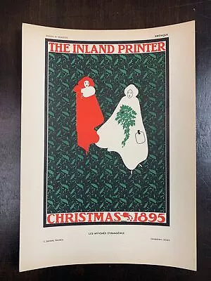 Inland Printer - Christmas - Art By William Bradley (1895) 8x11 US Lithograph • $550