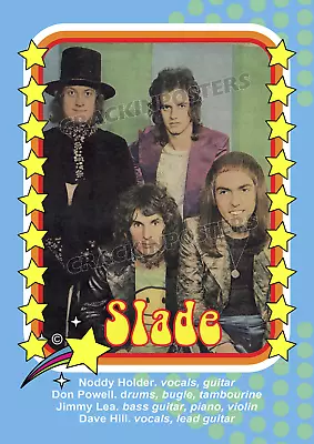 £4.50 • Buy Slade 1970's STYLE POSTER. Noddy Holder. Ready To Frame. Glamrock. New.