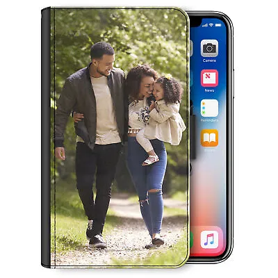 $27.78 • Buy Personalised Phone Case For IPhone 13/12/11/Pro/XR/8 Photo PU Leather Flip Cover