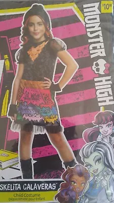 MONSTER HIGH Skelita Calaveras NEW Halloween Costume Medium (8-10) Ages 5-7 • $14.99