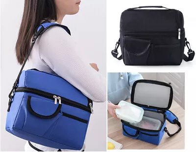 8L Insulated Lunch Bags Adult Kids Men Thermal Cool Hot Food Storage Tote Box X • £9.13