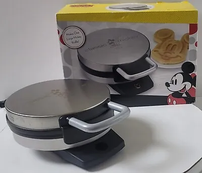 Disney Classic Mickey Mouse Stainless Waffle Maker Iron In Box Model # DCM-1 • $25.97