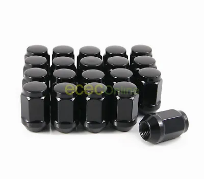 20pcs 1/2 X20 Lug Nuts - Bulge Black Acorn Cone Conical Seat - 19mm Or 3/4  Hex • $18.37