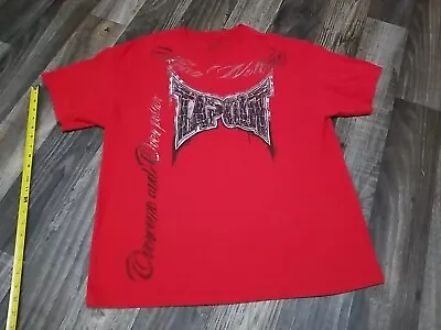 Vintage UFC Tap Out  Spider Web T Shirt Size XL MMA Elite Fear Nothing Red • $65