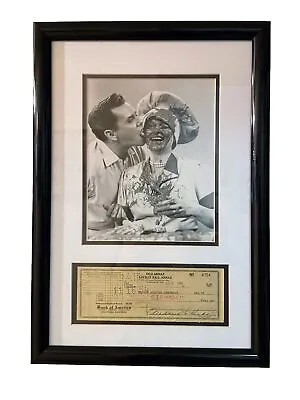 Lucille Ball Desi Arnaz Signed Personal Check Framed I Love Lucy Valentine Gift • $499