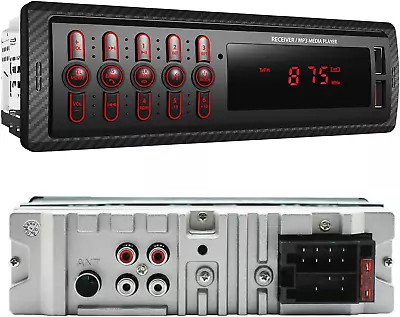 Single Din Multimedia Car Stereo Receiver Bluetooth Audio And Hands Free Callin • $20.99
