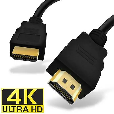 Heavy Duty 4K HDMI 2.0 Extra Long Cable High Speed Lead Smart HD 3D TV 1m 2m 3m • £4.45