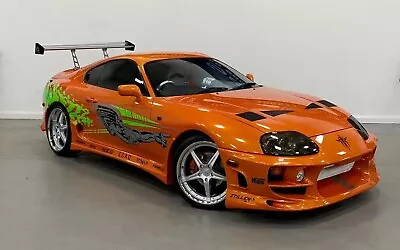 FAST FURIOUS SUPRA ORANGE WALL ART COVERING 30x20 Inch Canvas Framed UK SELLER! • £27