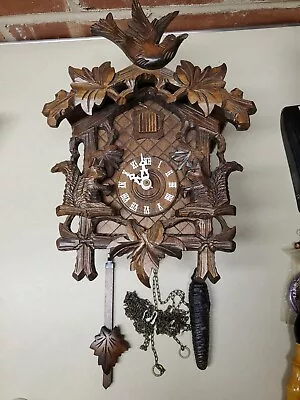 Regula 25-X West Germany Black Forest 8 Day Cuckoo Clock Squirrel UNTested As Is • $72.97