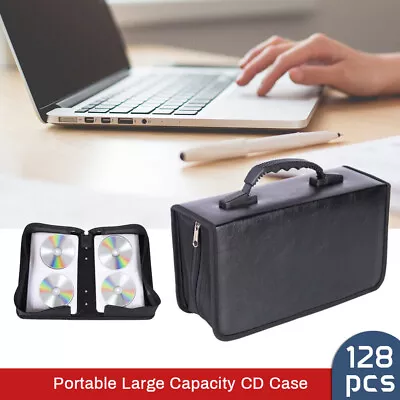 128 CD/DVD Storage Wallet Car Disc Holder Carry Case Pocket Protector Sleeve Bag • £9.95