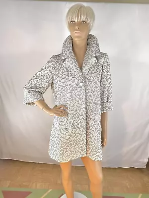 Vintage Women's Black/white Spring/summer Swing Coat Size 10 • $25