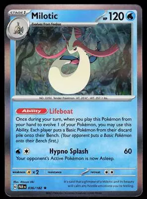 Milotic 036/182 Holo Rare Pokemon Paradox Rift NM • $1.75