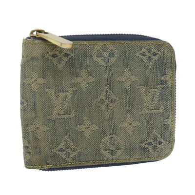 LOUIS VUITTON Monogram Denim Mini Zippy Wallet Wallet Blue M95342 LV Auth 61986 • £191.10