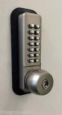 All Weather Mechanical Keyless Deadbolt Door Lock - Satin Nickel • $24.95