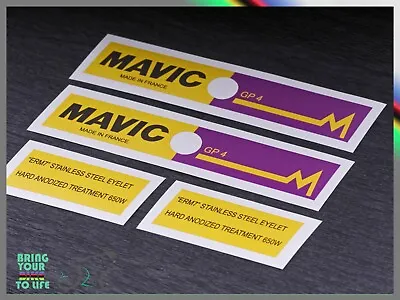 MAVIC GP 4 Decal Sticker For Rims Set For 2 Rims (4xsticker) ERM7 Wheel • $6
