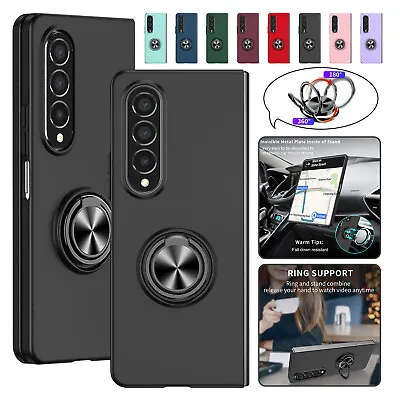 $12.46 • Buy For Samsung Galaxy Z Fold 4/2/3/1 5/4G Magnetic Ring Stand Cover Shockproof Case