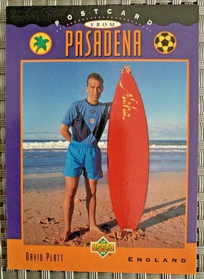 £1 • Buy David Platt - Postcard From Pasadena Usa 1994 Upperdeck Card - England