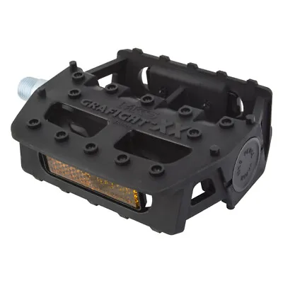 MKS Grafight-XX Pedals 9/16  Concave Fiberglass/Composite Body Molded Pins Black • $44.65