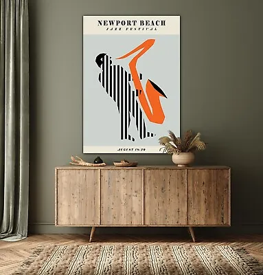 £19.50 • Buy Newport Beach Jazz Festival Vintage Music Poster Sizes A4 A3 A2 A1 No 1000