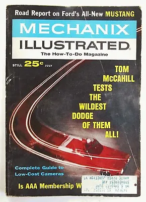 Mechanix Illustrated July 1964 Magazine Ford Mustang Very Good Grade 1960s • $6.69