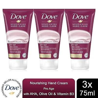 £7.99 • Buy Dove Nourishing Hand Care Pro Age Nutri Duo Hand Cream With Vitamin B3, 3x75ml
