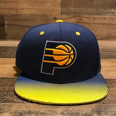 Indiana Pacers Hat Snapback Cap Mens Blue Mitchell Ness NBA Basketball - READ • $30.88