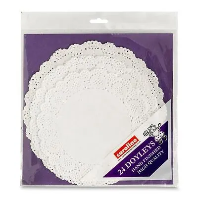 Assorted Paper Party Doilies Doily Lace Doyleys Catering Wedding Round 24X • £2.99